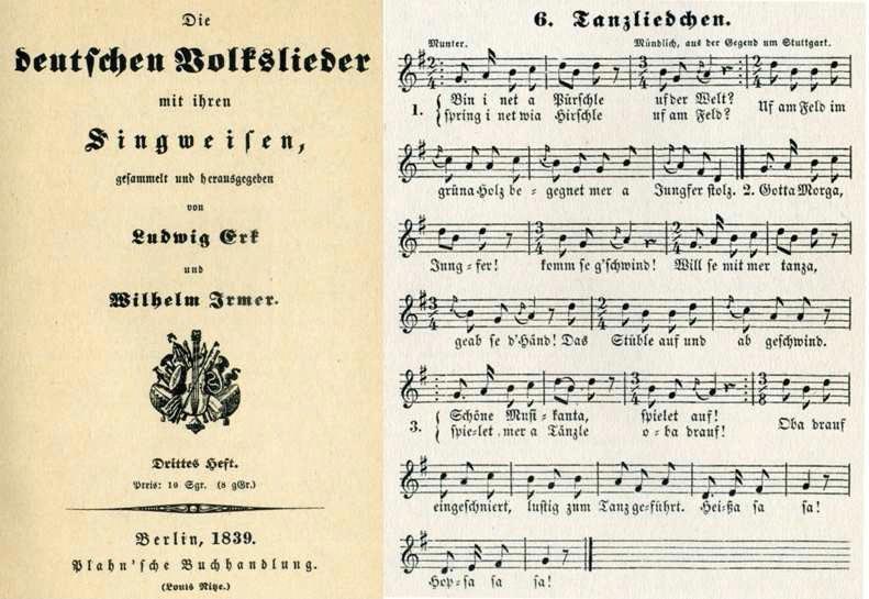 Die deutschen Volkslieder von 1839